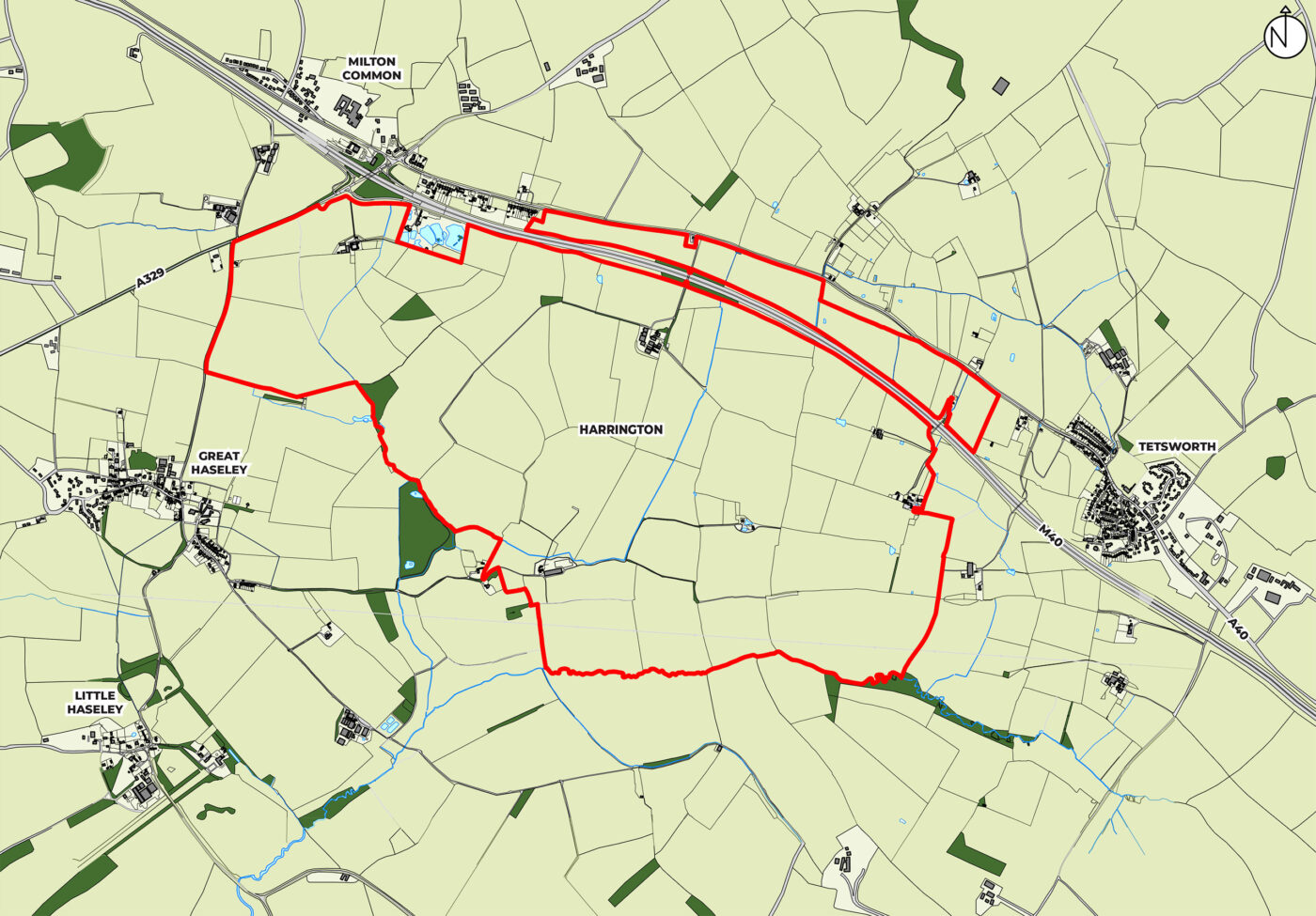 Map of the site and the surrounding area